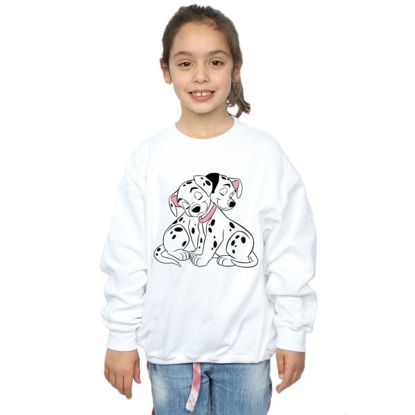 Disney Girls 101 Dalmatiner Puppy Love Sweatshirt 9-11 år Wh White 9-11 Years