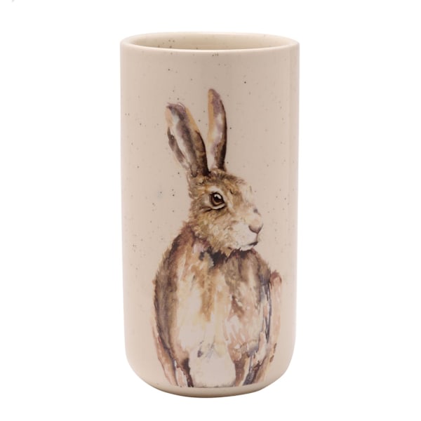 Meg Hawkins Hög Keramisk Vas - Hare 10 x 20 cm En Storlek Vit White One Size