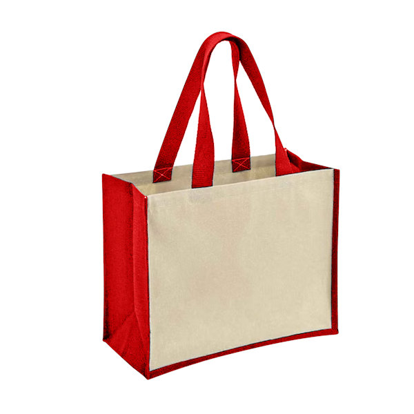 Bullet Varai Canvas/Jute Shopping Tote Bag 19 x 42,2 x 32,5 cm R Red 19 x 42.2 x 32.5cm
