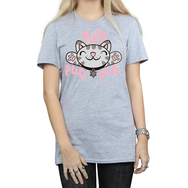 Big Bang Theory Dam/Damer Mjuk Kitty Purr Bomull Boyfriend Sports Grey XXL