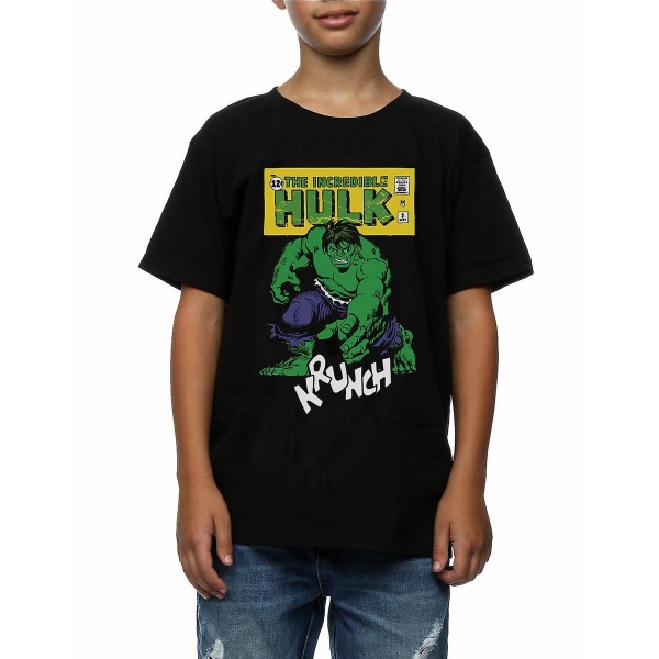 Hulk Boys Krunch Bomull T-shirt 7-8 år Svart Black 7-8 Years