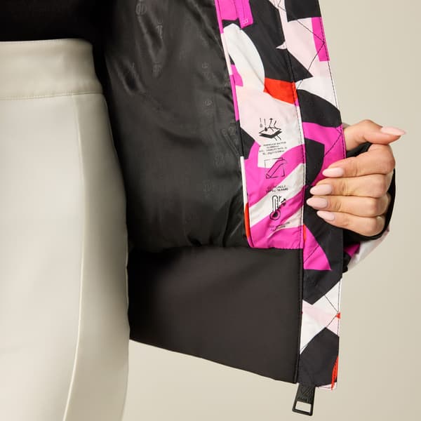 Dare 2B Glitz II abstrakt vadderad jacka för dam, storlek 16 UK, rosa Pink 16 UK