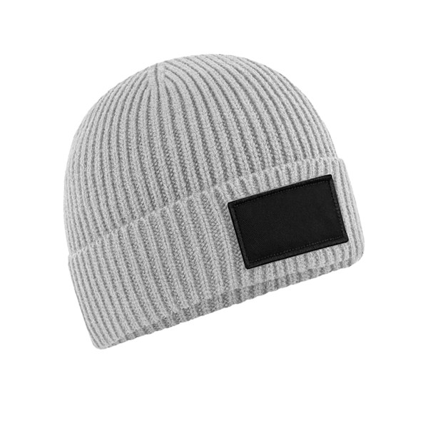 Beechfield Unisex Vuxen Fashion Patch Beanie One Size Light Gre Light Grey/Black One Size