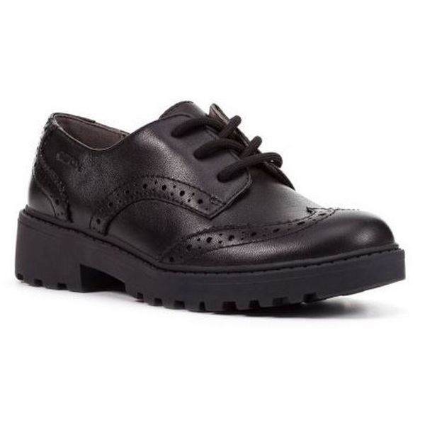 Geox Flickor J Casey G. N Snörskor Skolsko i Läder 1 UK Svart Black 1 UK