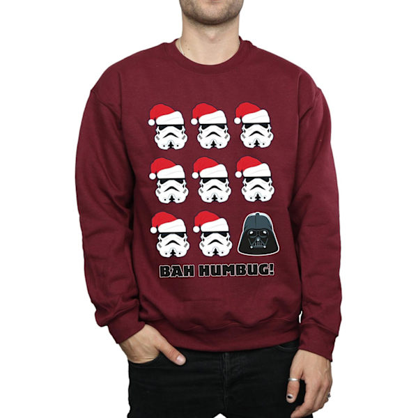 Star Wars Jul Humbug Sweatshirt M Burgundy för män Burgundy M