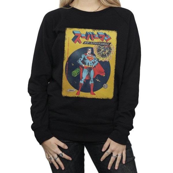 DC Comics Dam/Ladies Superman International Cover Sweatshirt Black M