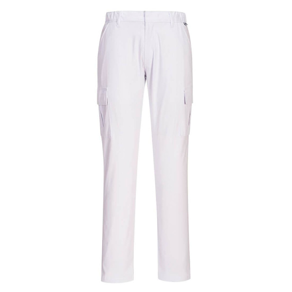 Portwest Combat Stretch Slim Combat Byxor 42R Vit White 42R