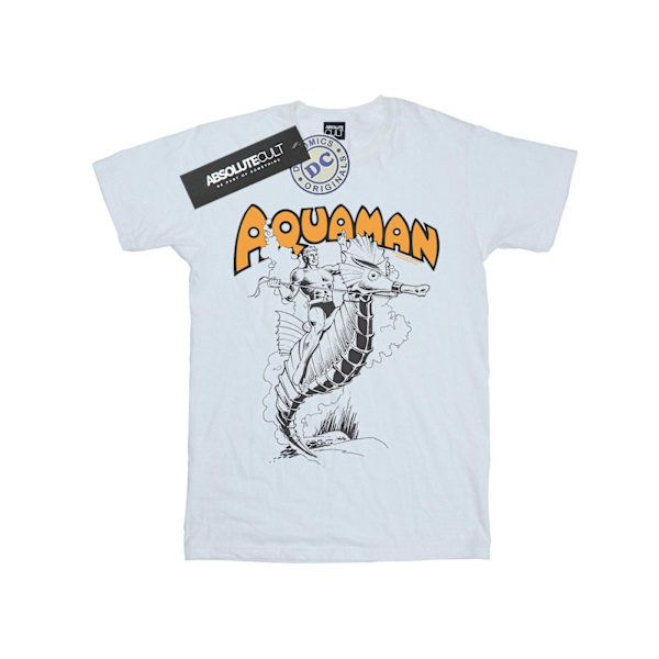 DC Comics herr Aquaman Mono Action Pose T-shirt 3XL vit White 3XL