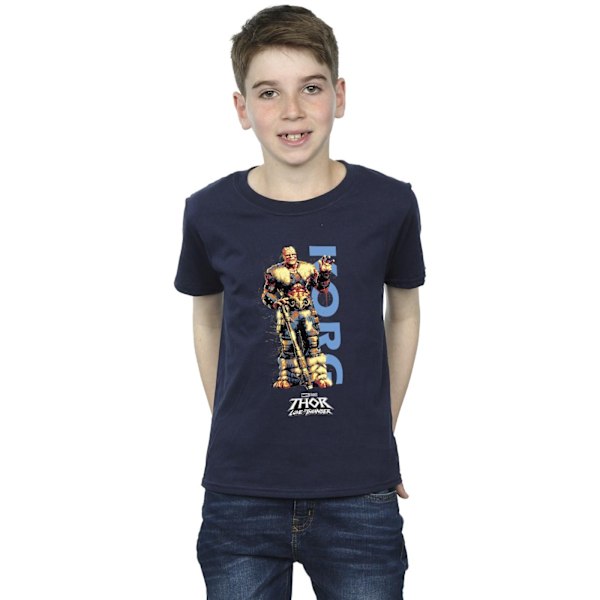 Marvel Boys Thor Love And Thunder Korg Wave T-Shirt 12-13 år Navy Blue 12-13 Years