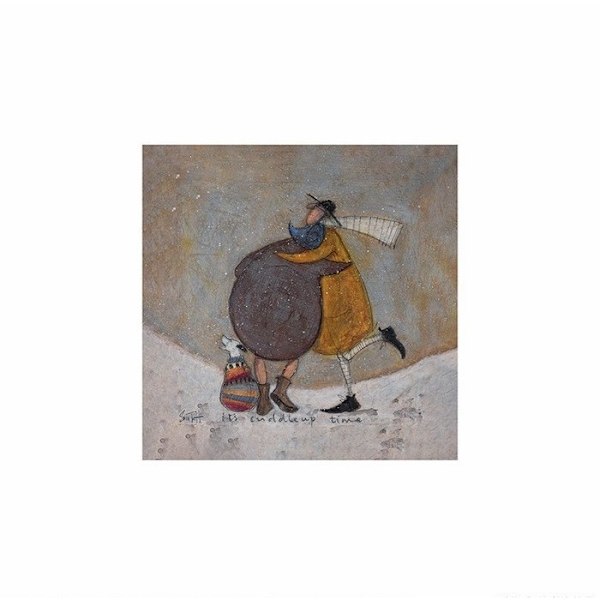 Sam Toft It´s Cuddle Up Time Print 30cm x 30cm Brun/Vit/Gul Brown/White/Yellow 30cm x 30cm