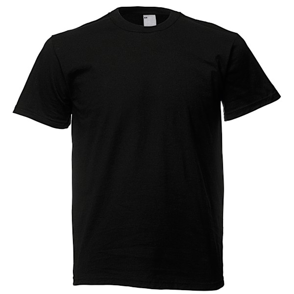 Herr T-shirt med kort ärm, avslappnad, liten, jettsvart Jet Black Small