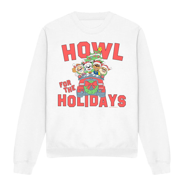 Paw Patrol Unisex Vuxen Yla För Julhelgen Sweatshirt White M