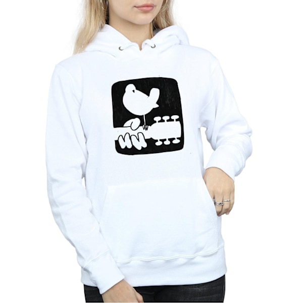 Woodstock Womens/Ladies Guitar Logo Hoodie L Vit White L