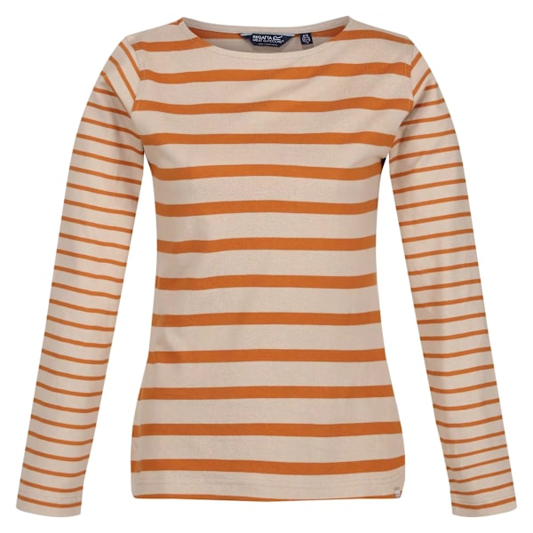 Regatta Dam/Kvinnor Farida Randig Långärmad T-shirt 8 UK Moccasin Brown/Copper 8 UK