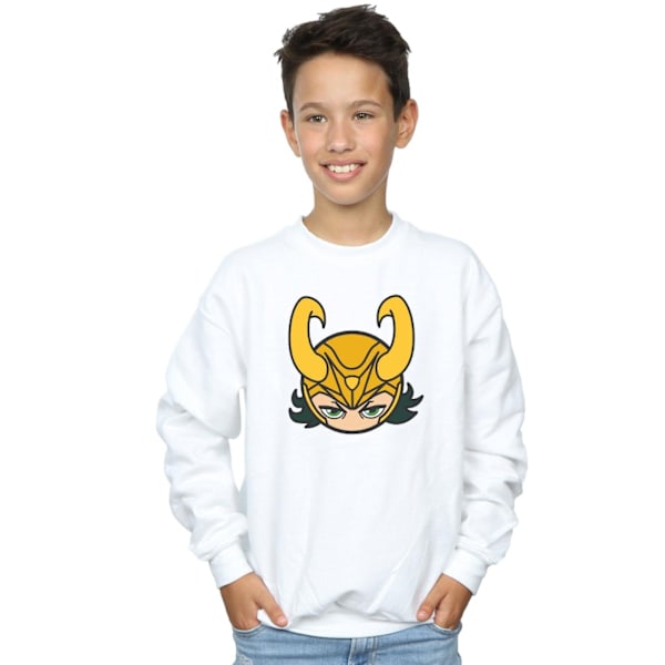 Marvel Boys Loki Close Up Sweatshirt 3-4 år Vit White 3-4 Years