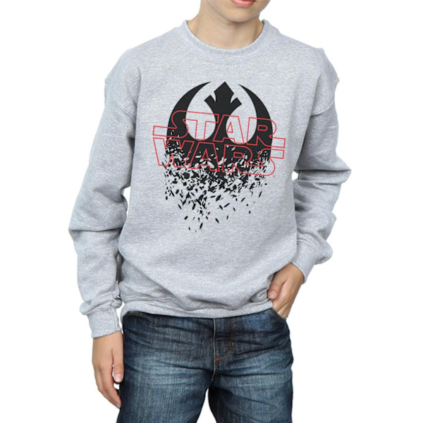 Star Wars Boys The Last Jedi Shattered Emblem Sweatshirt 9-11 år Sports Grey 9-11 Years