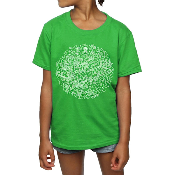 Star Wars flickor jul Dödsstjärnan bomull T-shirt 12-13 år Irish Green 12-13 Years