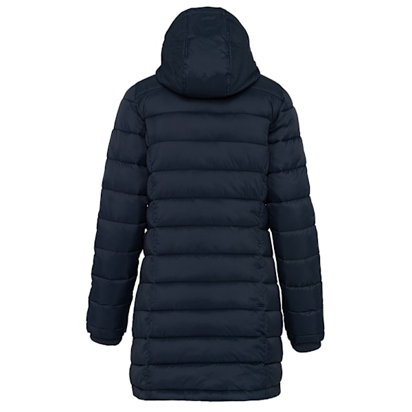 Kariban Lång Padderad Parka Jacka för Kvinnor/Dam Storlek L Marinblå Navy L