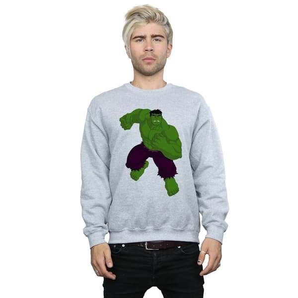 Marvel Herr Hulk Pose Sweatshirt M Sports Grey Sports Grey M