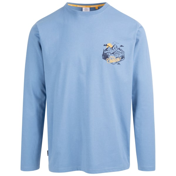 Trespass Benue Tryckt Långärmad T-shirt S Denim Blå Denim Blue S