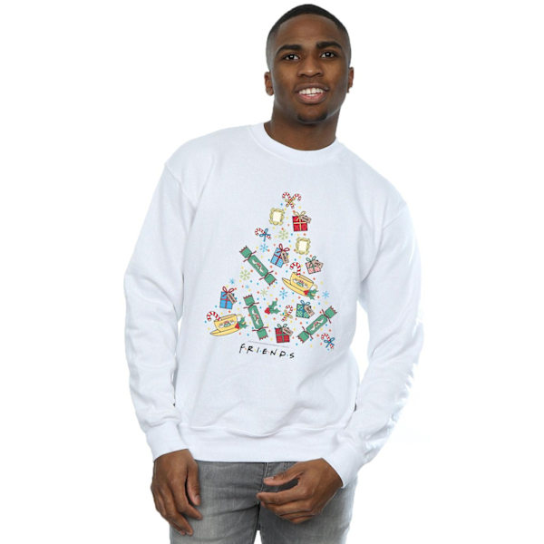 Friends Julgran Sweatshirt för Män 4XL Vit White 4XL