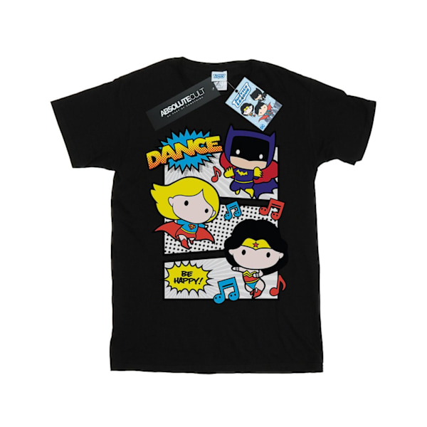 DC Comics Boys Chibi Super Friends Dance T-Shirt 7-8 år Svart Black 7-8 Years