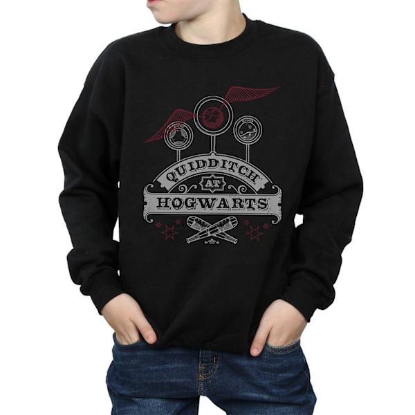 Harry Potter Quidditch på Hogwarts Sweatshirt för pojkar 9-11 år B Black 9-11 Years