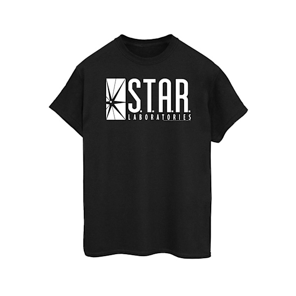 DC Comics Dam/Kvinnor The Flash STAR Labs Bomull Boyfriend T- Black 3XL