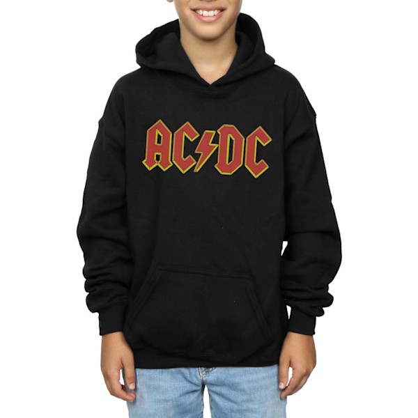 AC/DC Pojkar Röd Logotyp Hoodie 7-8 År Svart Black 7-8 Years
