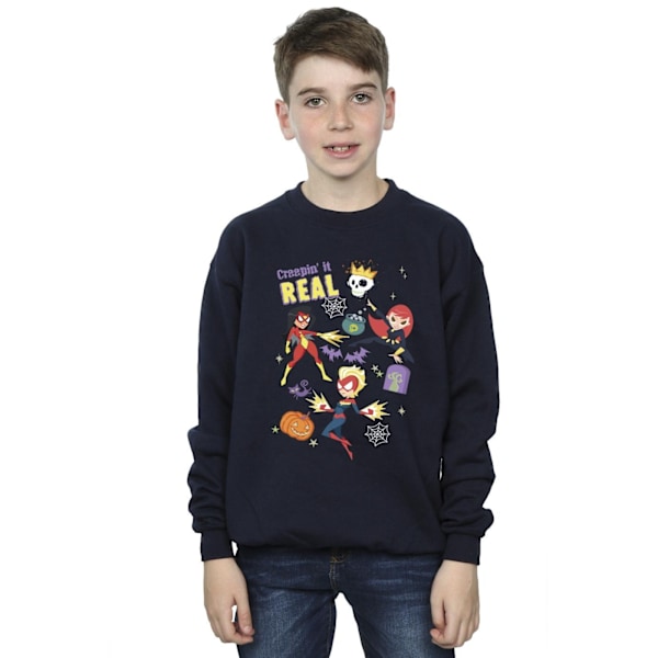 Marvel Boys Creepin It Real Sweatshirt 12-13 år Marinblå Navy Blue 12-13 Years