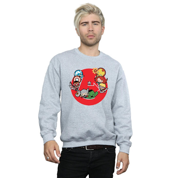 Marvel Mens Kawaii Avengers Ready Steady War Sweatshirt M Sport Sports Grey M