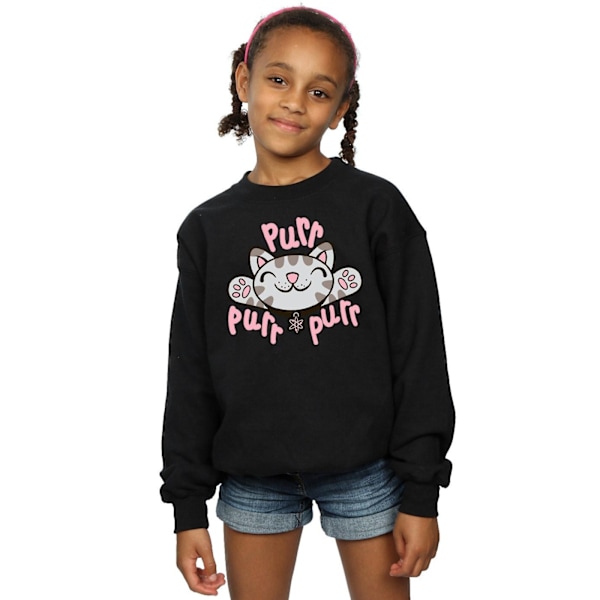 Big Bang Theory Girls Soft Kitty Purr Sweatshirt 12-13 år Bl Black 12-13 Years