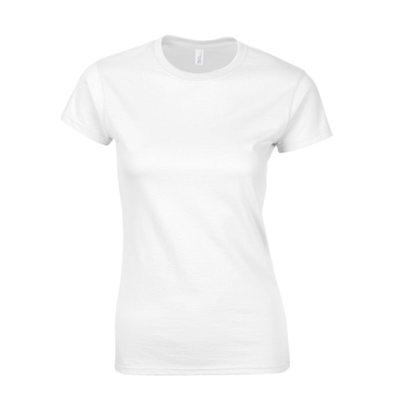 Gildan Womens/Ladies Ringspun Cotton Soft Touch Fitted T-Shirt White 8 UK