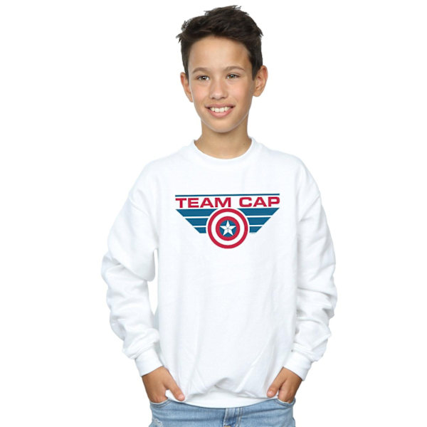 Marvel Boys Captain America Civil War Team Cap Sweatshirt 9-11 White 9-11 Years