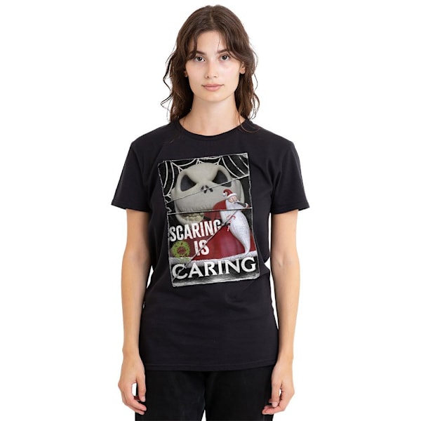 The Nightmare Before Christmas Unisex Vuxen Scaring Is Caring T-shirt Black XXL