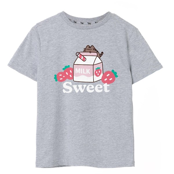 Pusheen Girls Sweet Sips T-shirt 9-10 år Gråmelerad Grey Marl 9-10 Years