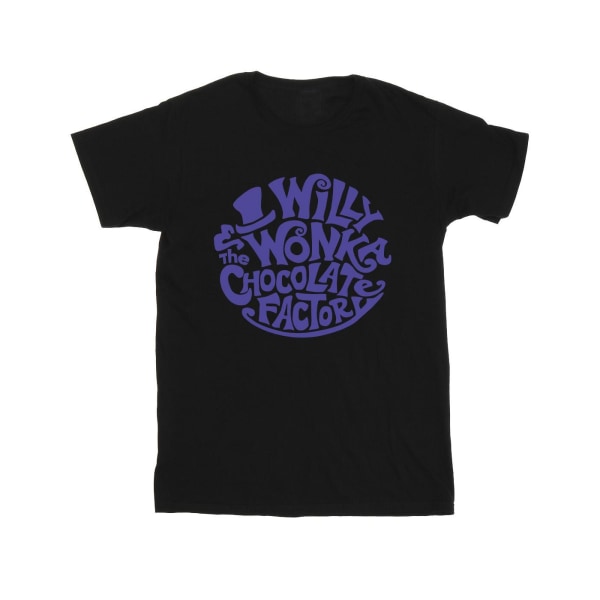 Willy Wonka & The Chocolate Factory Boys Typed Logo T-Shirt 3-4 Black 3-4 Years
