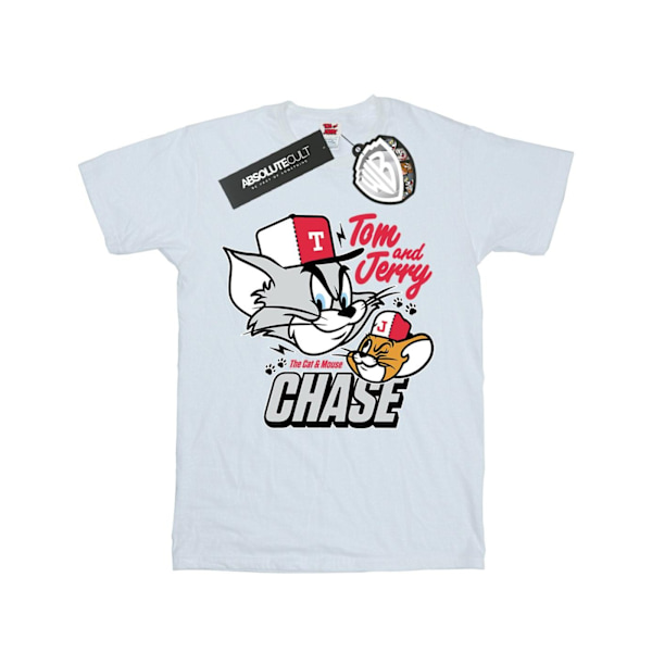 Tom och Jerry Girls Cat & Mouse Chase Bomull T-shirt 12-13 år White 12-13 Years