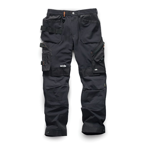 Scruffs Pro Flex Plus Holster Pocket Byxor 34S Svart Black 34S