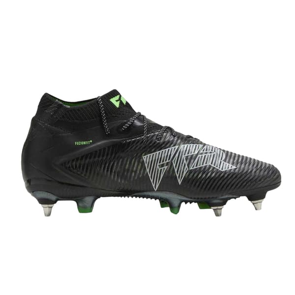 Puma Herr Future 8 Ultimate Knitted Collar Soft Ground Fotboll Black/Green 7.5 UK