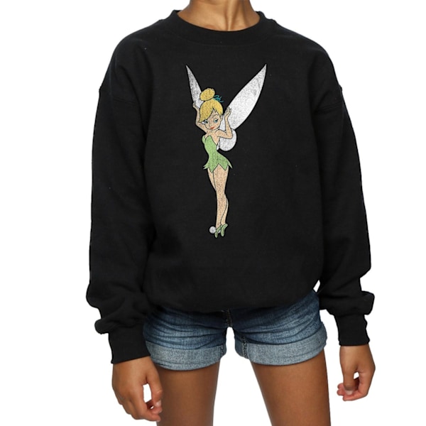 Peter Pan Flickor Klassisk Tinkerbell Sweatshirt 9-11 År Svart Black 9-11 Years