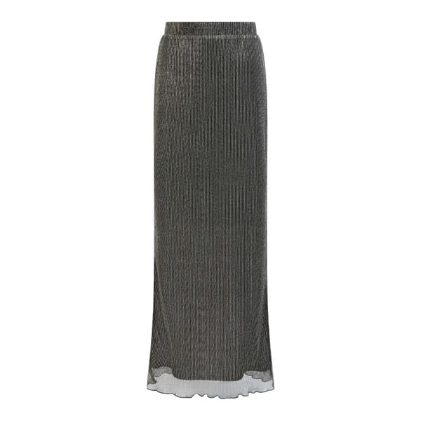 French Connection Dam Tamy Lurex Plisse Maxikjol 8 Black 8 UK