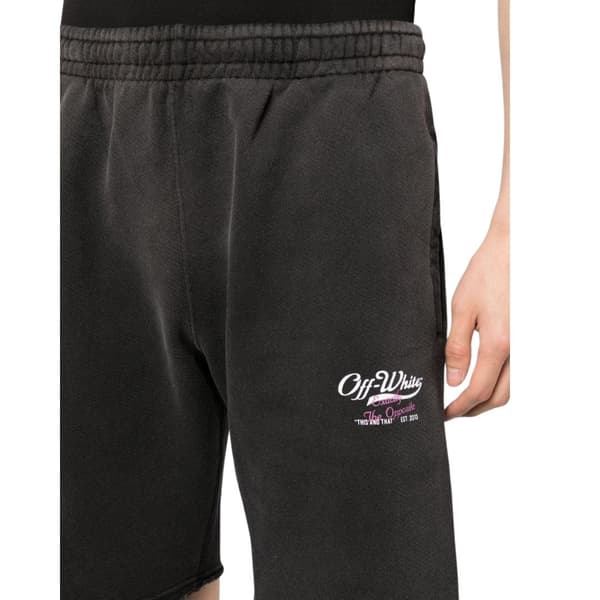 Off-White Unisex Vuxen Wave Off Sweatshorts M Svart Black M