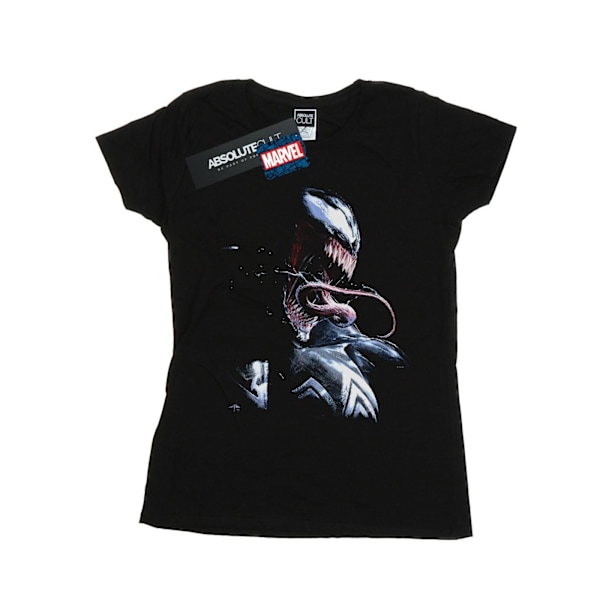 Marvel Dam/Kvinnor Venom Målning Bomull T-shirt S Svart Black S