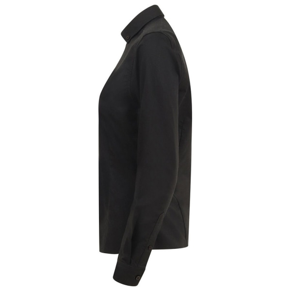 Henbury Modern Långärmad Oxford Skjorta Dam/Dam 4XL Svart Black 4XL