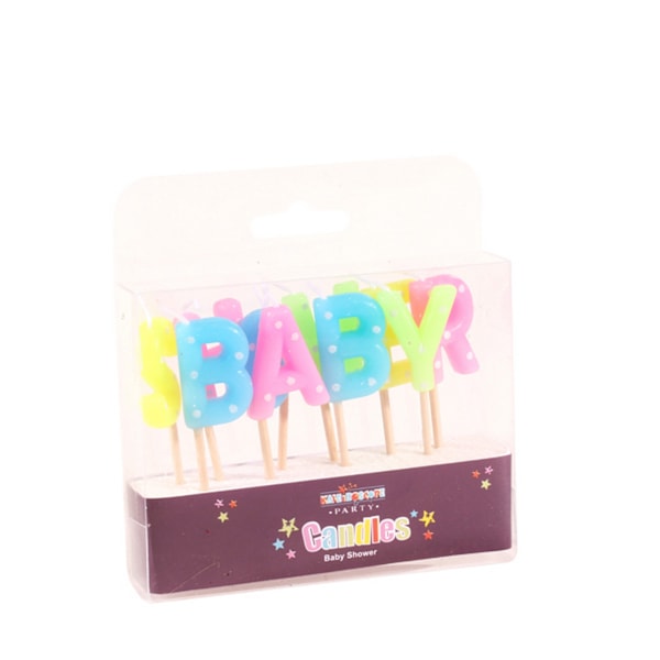 Kalejdoskop Baby Shower Pick Candles (6-pack) One Size Multicolor Multicoloured One Size
