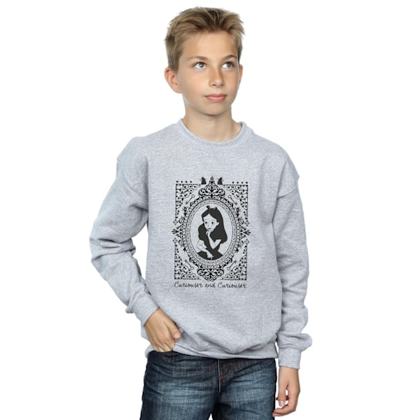 Disney Boys Alice In Wonderland Frame Sweatshirt 7-8 år Spor Sports Grey 7-8 Years