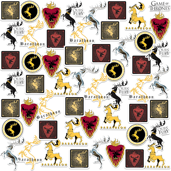 Game Of Thrones Deluxe Baratheon Klistermärken (50-pack) One Size Multicoloured One Size