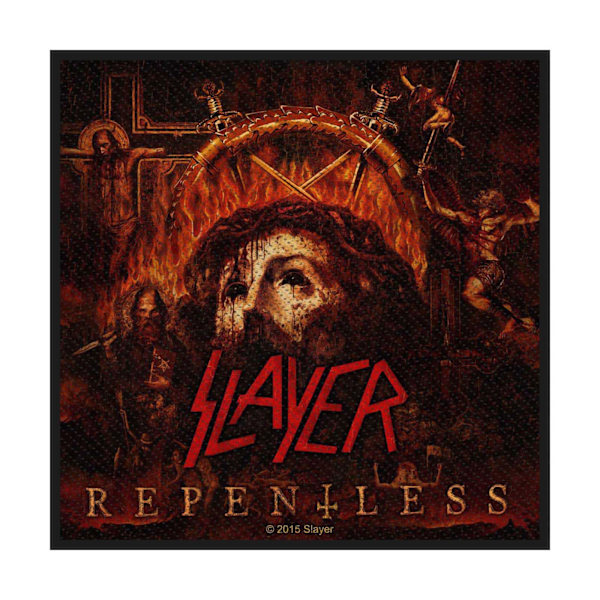 Slayer Repentless vävd standardplåster en storlek svart/röd Black/Red One Size