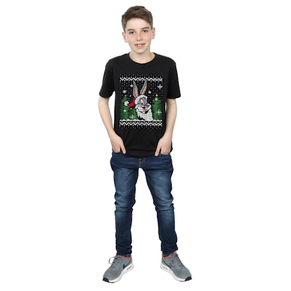 Looney Tunes Pojkar Bugs Bunny Jul Fair Isle T-shirt 9-11 år Black 9-11 Years